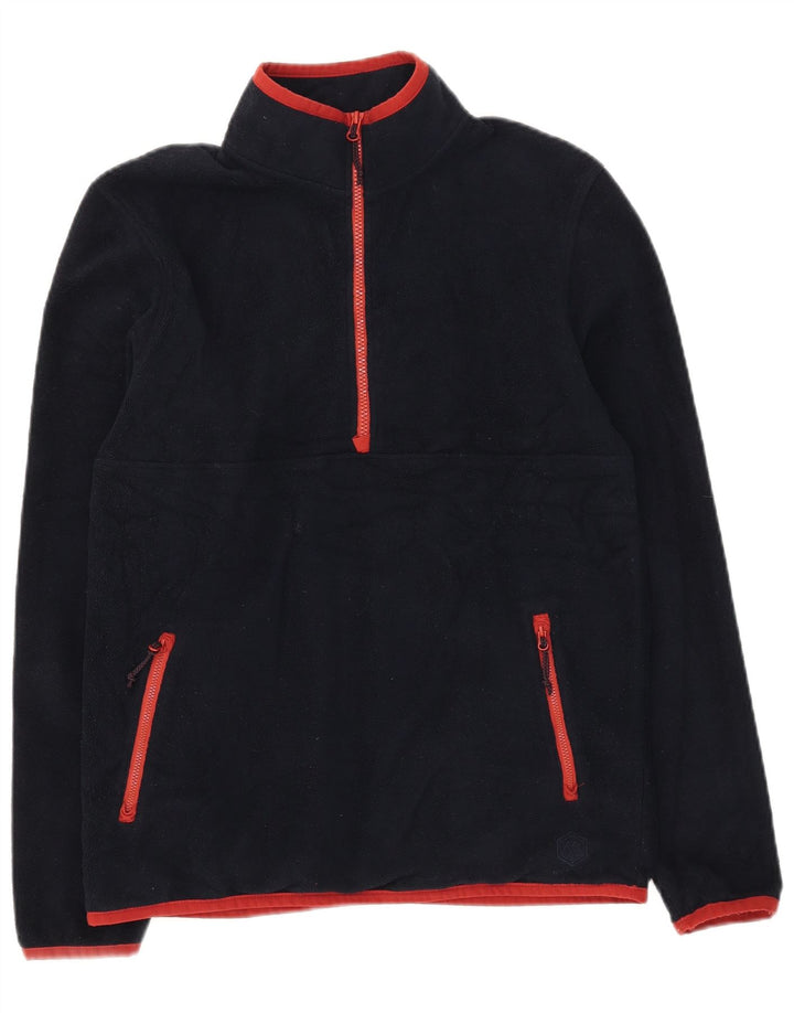 Marks & Spencer Herre Fleece Jumper med lynlås, lille marineblå polyester