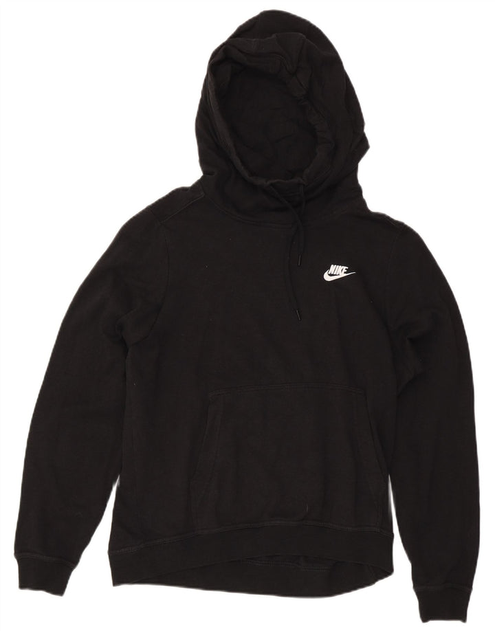 Nike Dame Hættetrøje UK 12 Medium Sort Bomuld