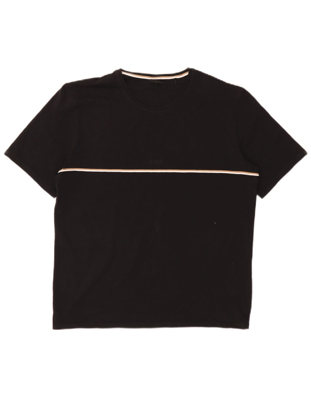 Hugo Boss Herre T-Shirt Top Medium Sort Bomuld