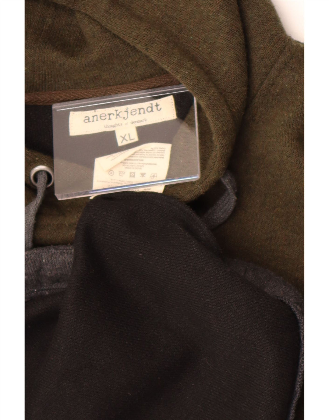 Anerkjendt Herre Hætte Cardigan Sweater XL Grøn Colourblock Polyester