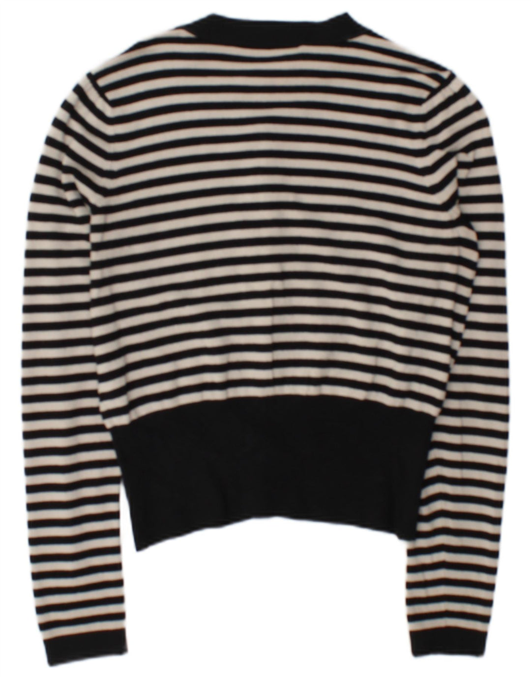 Coast Dame Cardigan Sweater UK 12 Medium Sort Stribet Viscose