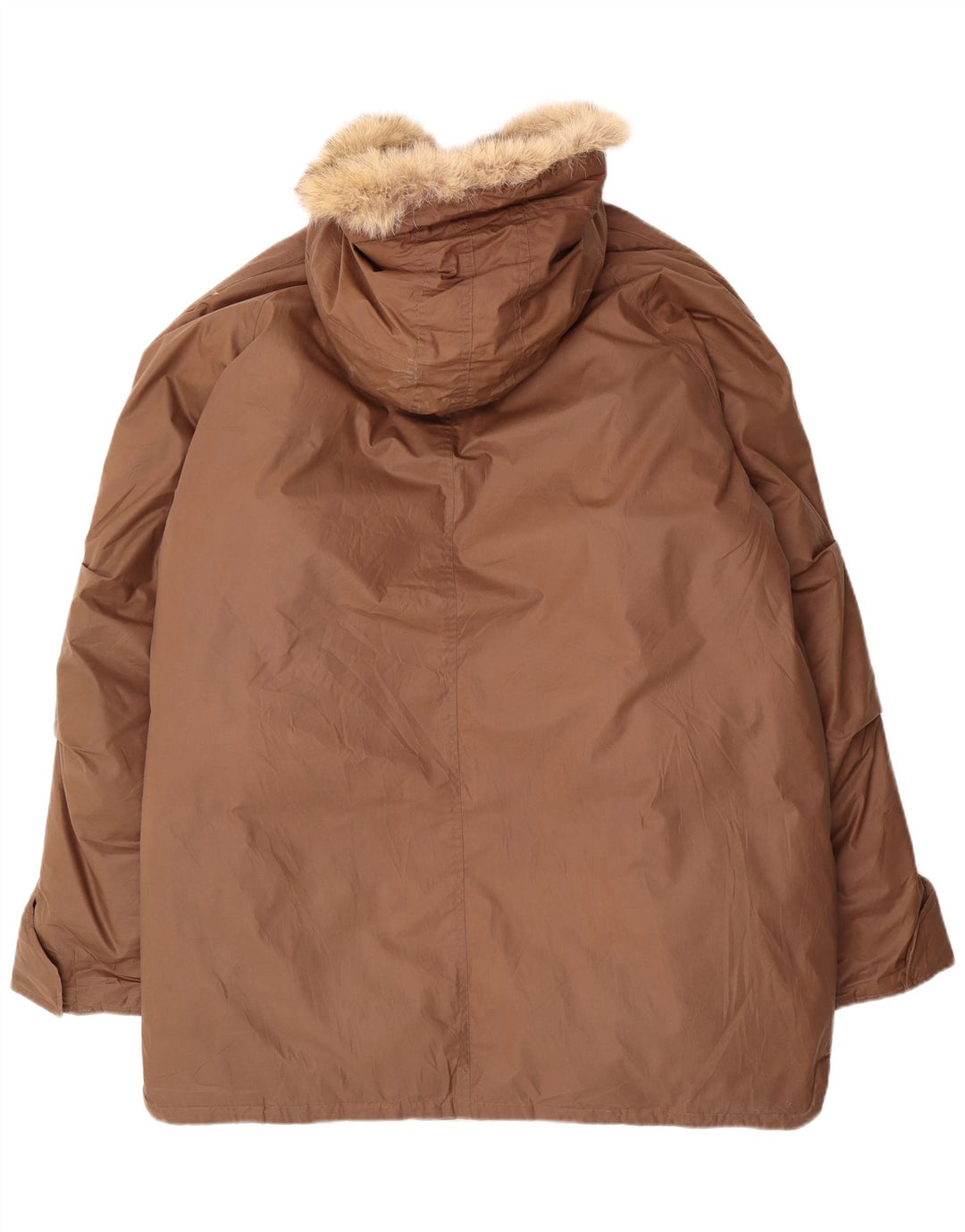 DIESEL Herre hættepolstret frakke UK 44 2XL brun polyester