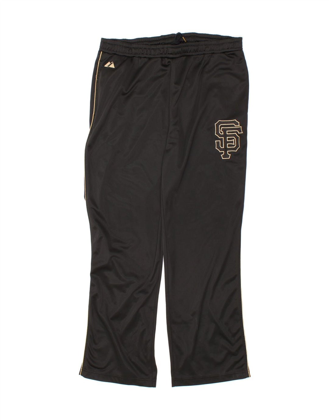 MAJESTIC Mens Cooperstown Graphic Tracksuit Trousers Large  Black Vintage Majestic and Second-Hand Majestic from Messina Hembry 