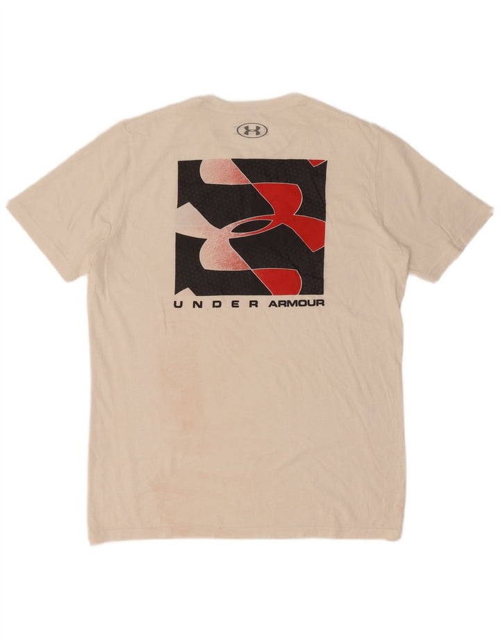 Under Armour Herre Heat Gear Grafisk T-Shirt Top Medium White