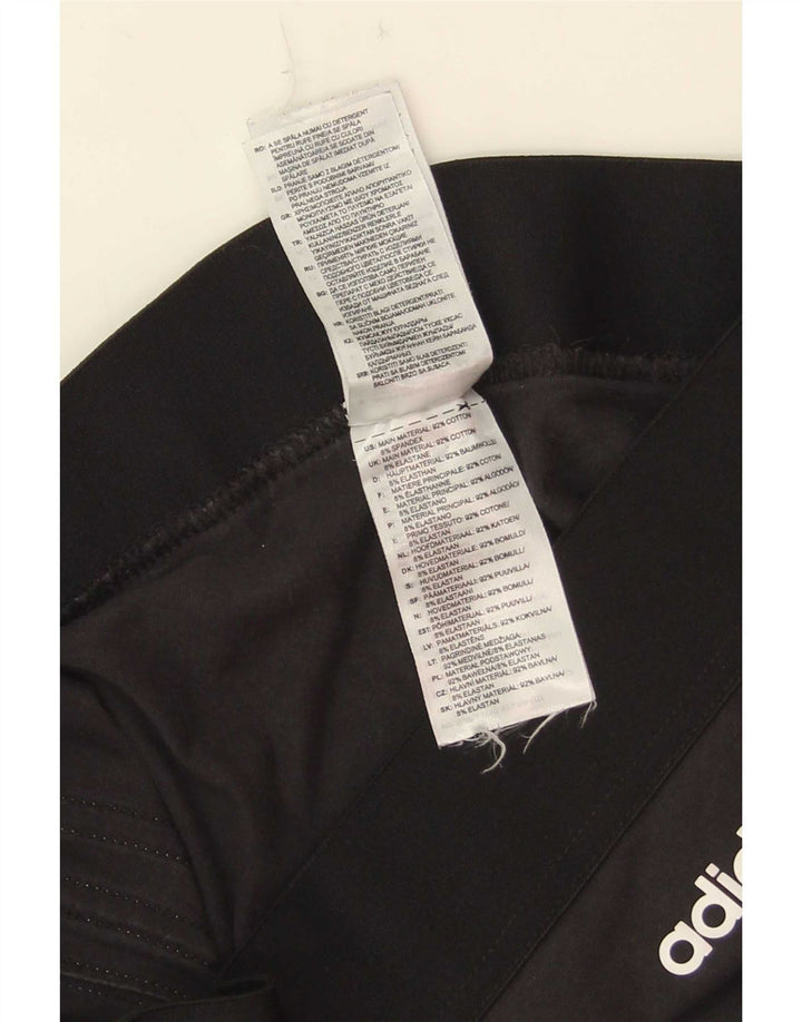 Adidas Dame Leggings UK 12/14 Medium Sort Bomuld