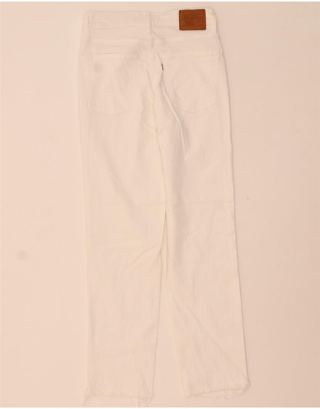 LEVI'S Womens 724 High Rise Straight Jeans W25 L28 White Vintage Levi's and Second-Hand Levi's from Messina Hembry 