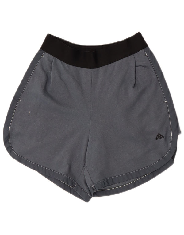 Adidas sportsshorts til kvinder UK 12/14 Medium Grey Colourblock Bomuld