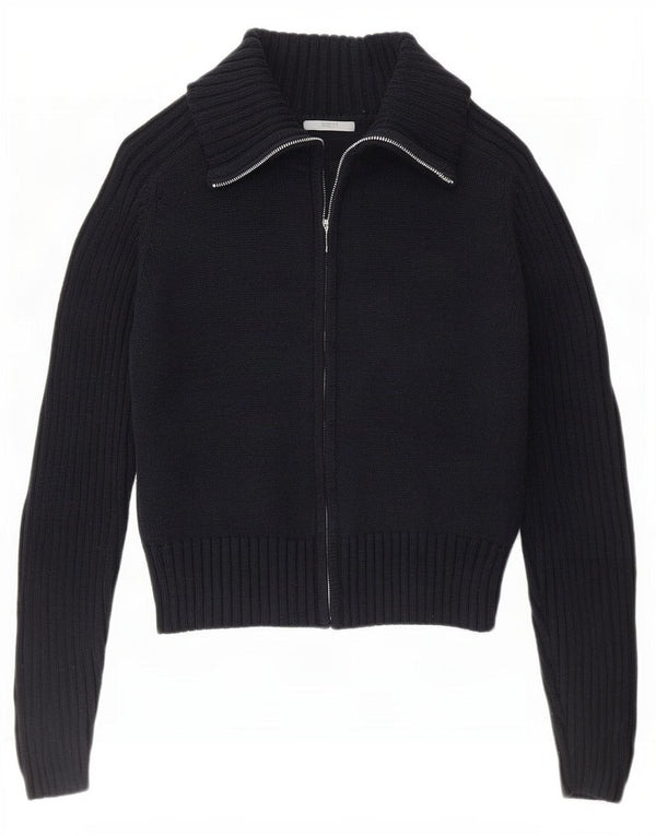 Marks & Spencer Dame Cardigan Sweater med fuld lynlås UK 14 Large Navy Blue
