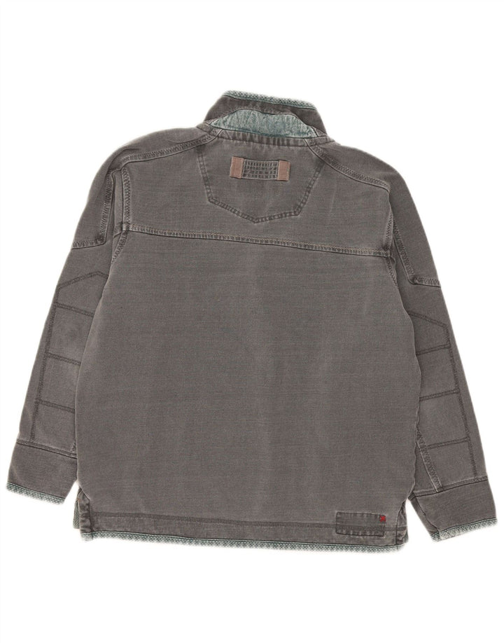 Fat Face Herre Zip Neck Sweatshirt Jumper Medium Grå Bomuld