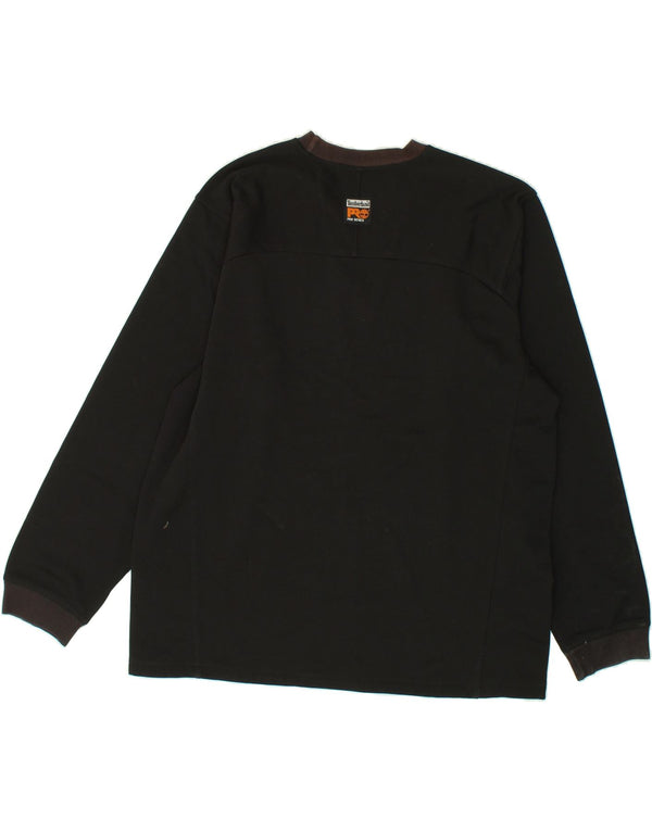 TIMBERLAND Herre høj grafisk sweatshirt trøje 2XL sort bomuld