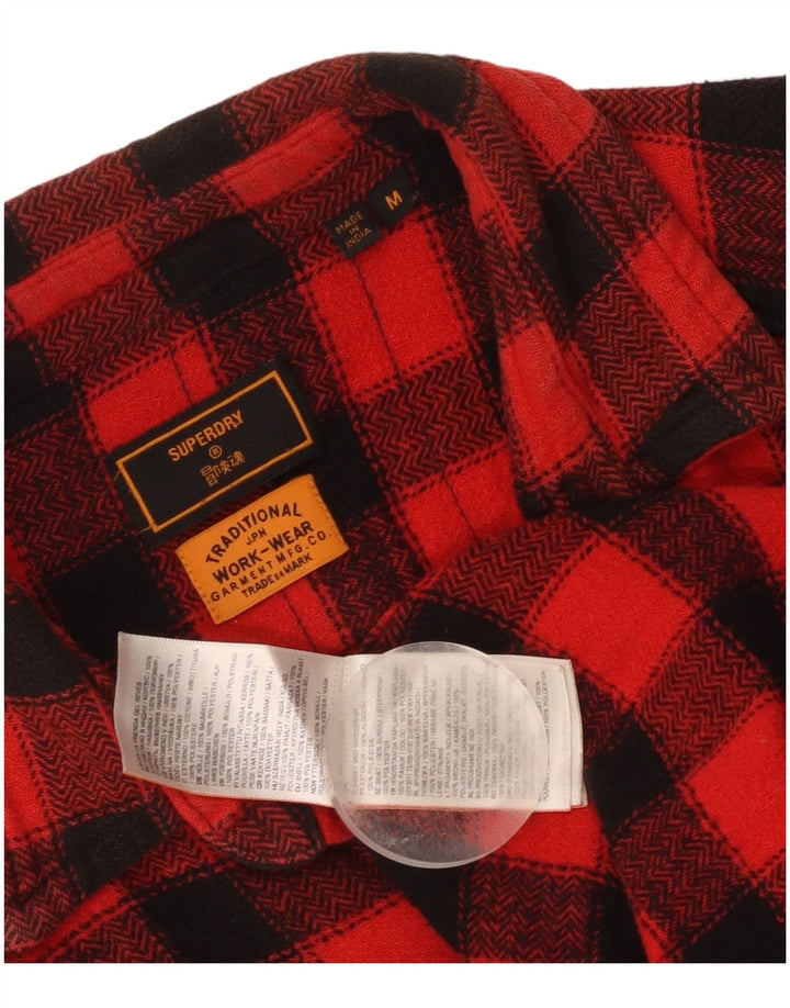 Superdry Herre Slim Fit Lumberjack Flanel Shirt Medium Red Gingham Cotton