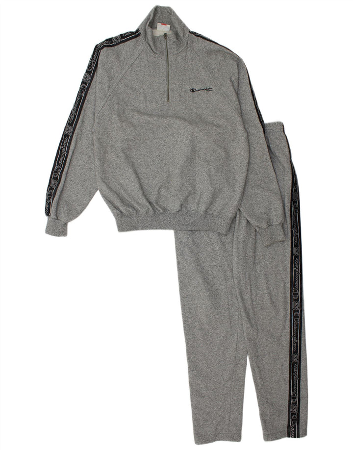 Champion Herre grafisk hel træningsdragt Medium Grey Flecked Bomuld