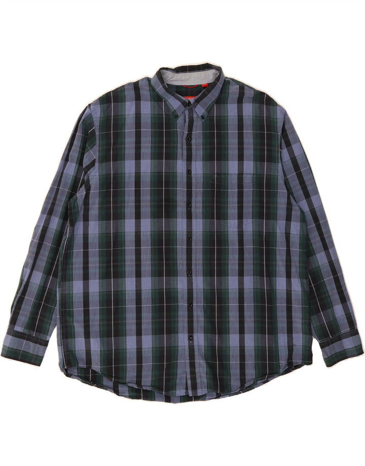 IZOD Mens Shirt 2XL Green Check Vintage Izod and Second-Hand Izod from Messina Hembry 