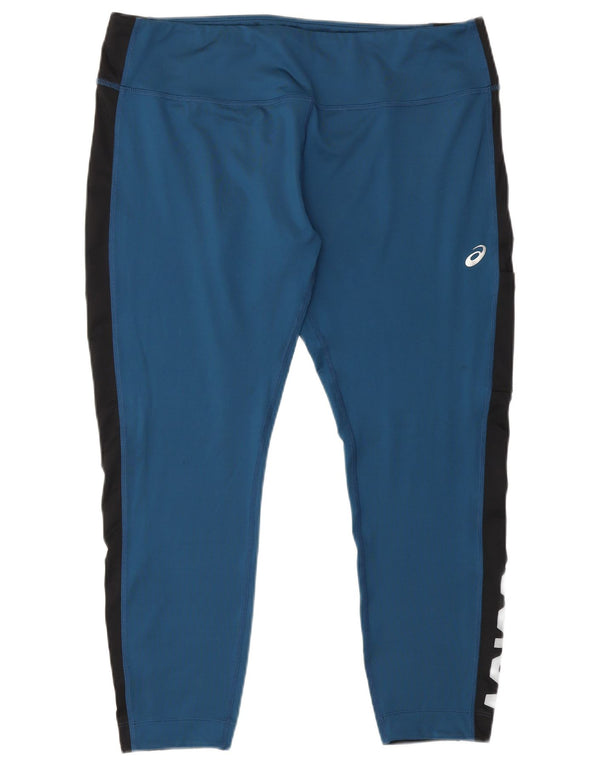 Asics Womens Crop Leggings UK 18 XL Blå Polyester