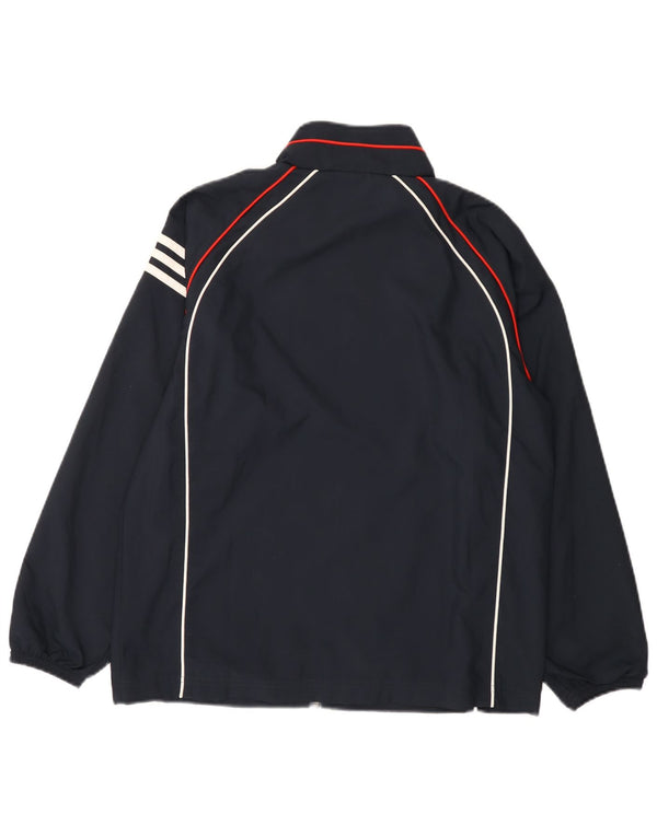 Adidas Dame Clima Proof Regnjakke UK 12 Medium Navy Blue Colourblock