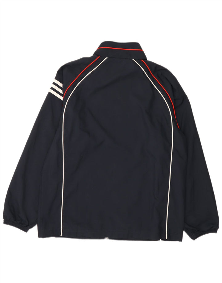 Adidas Dame Clima Proof Regnjakke UK 12 Medium Navy Blue Colourblock