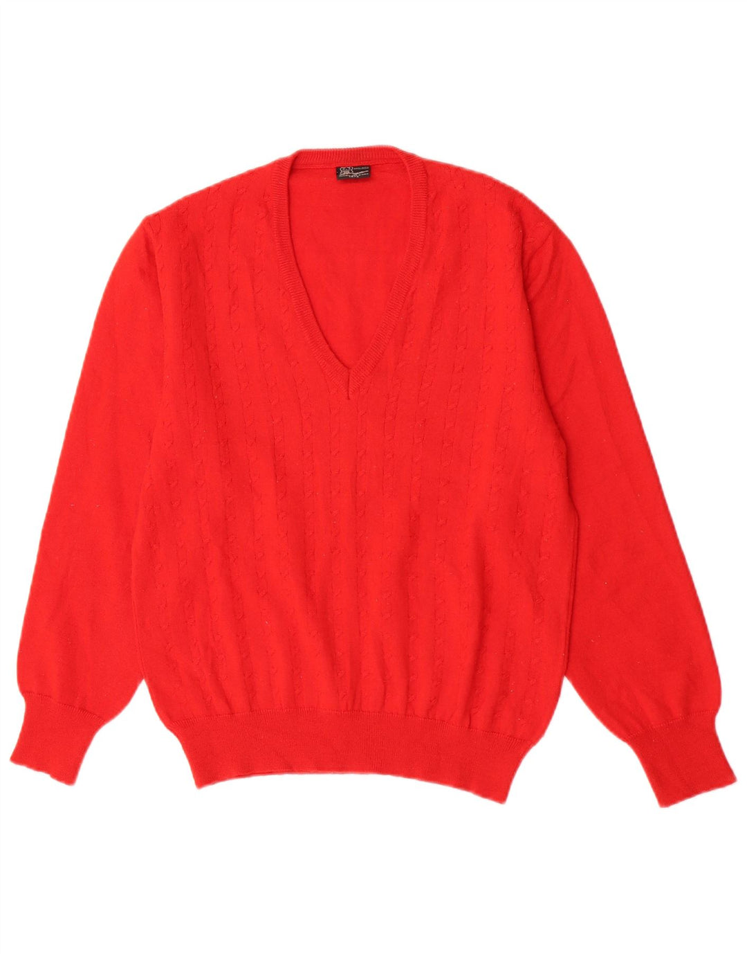 Mapier Dame V-hals sweater UK 14 Medium Rød Uld