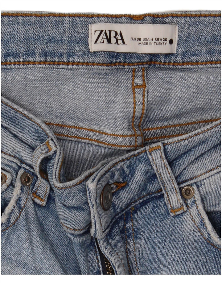 ZARA Straight Jeans til kvinder EU 36 XS W26 L28 Blå
