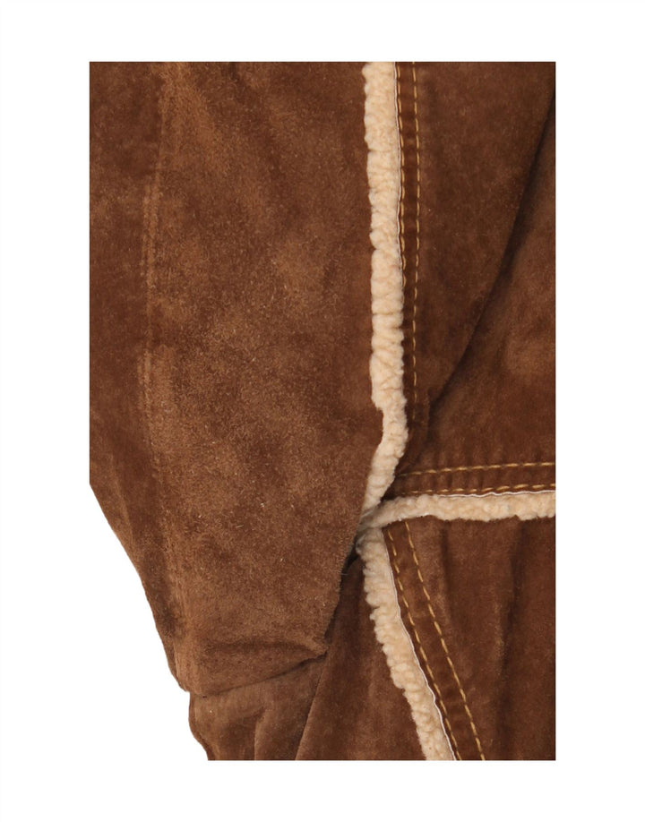 Conbipel Dame Shearling Jacket IT 48 XL Brunt Læder