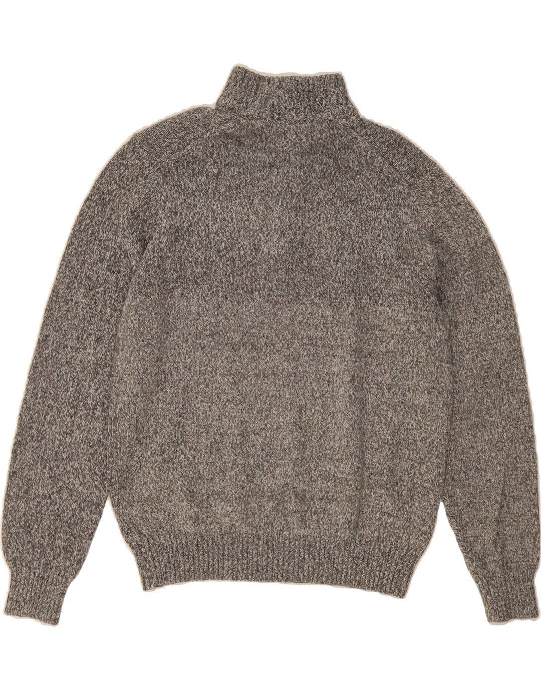 IZOD Womens Button Neck Jumper Sweater UK 12 Medium Grey Flecked Acrylic Vintage Izod and Second-Hand Izod from Messina Hembry 