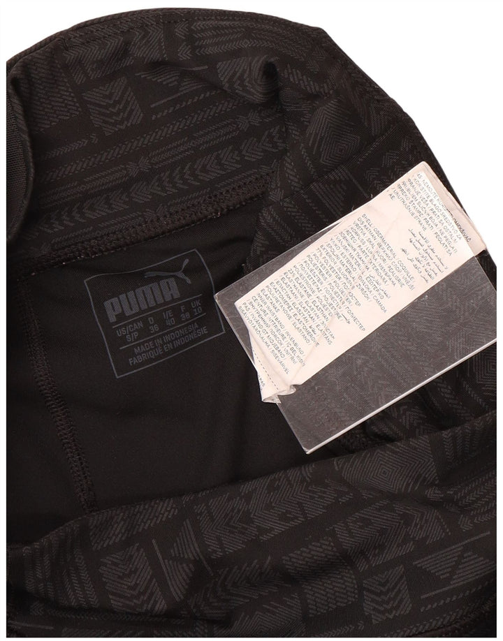 Puma Womens Leggings UK 10 Small Grå Geometrisk Polyester