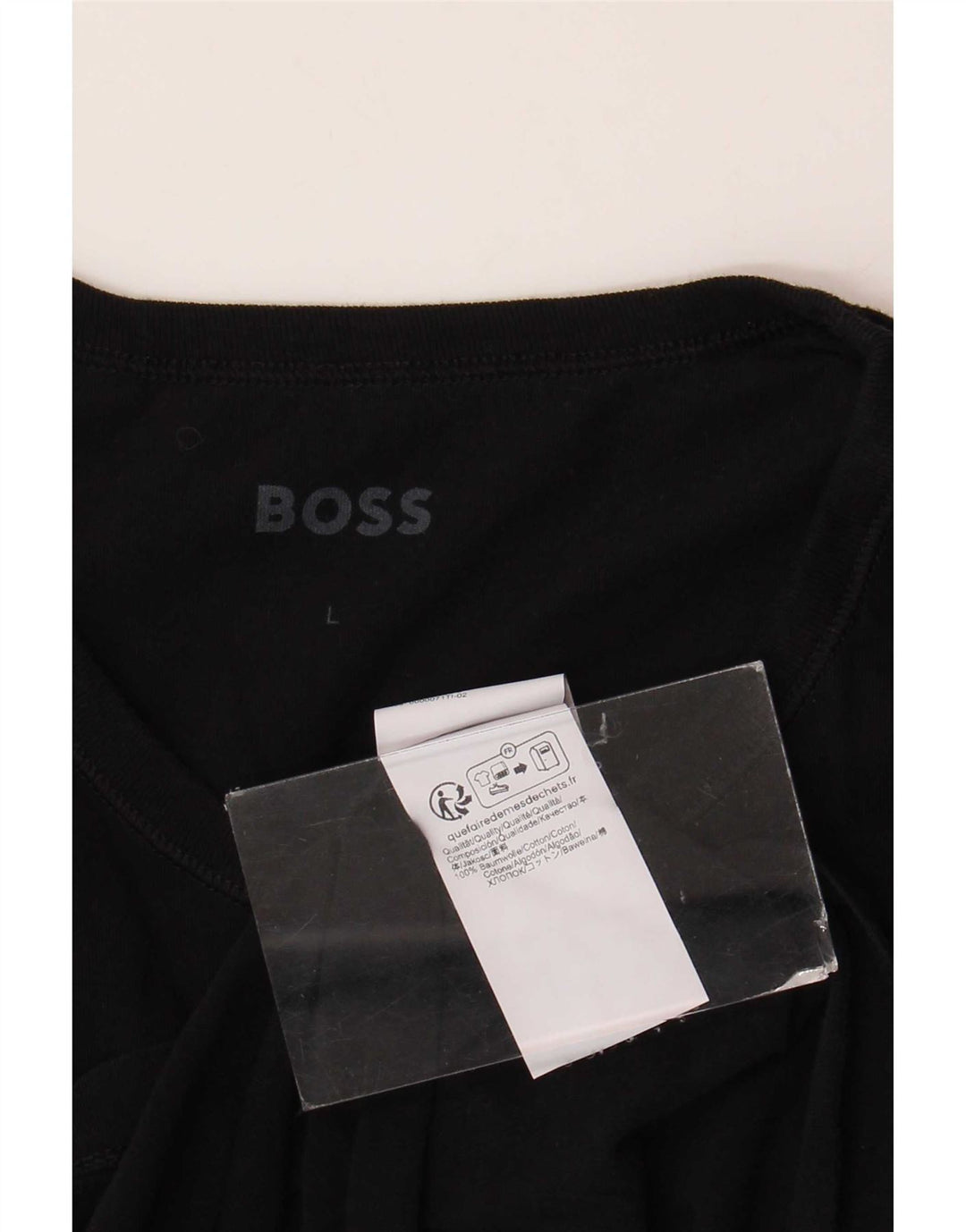Hugo Boss Herre T-Shirt Top Stor Sort Bomuld