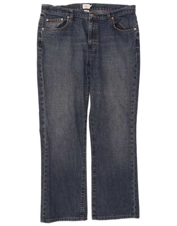 Calvin Klein Dame Straight Jeans US 16 2XL W36 L30 Blå Bomuld