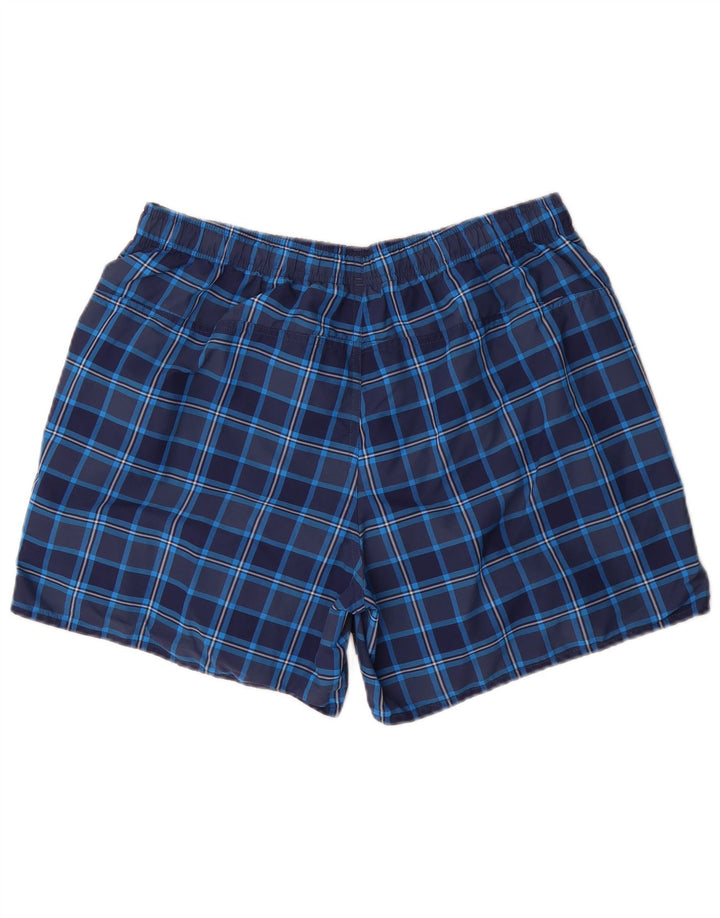 Adidas Sportshorts til mænd store marineblå ternet nylon