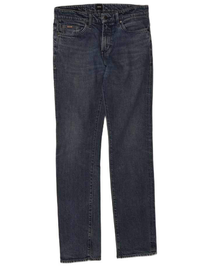 Hugo Boss Herre Slim Jeans W30 L32 Blå Bomuld
