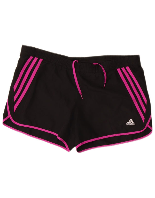 Adidas Womens Climalite Sports Shorts UK 10 Small Black Polyester