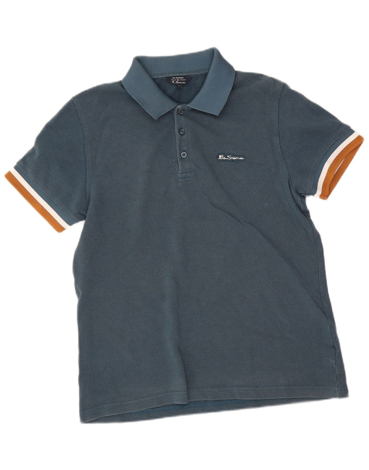 Ben Sherman herre poloskjorte stor blå bomuld