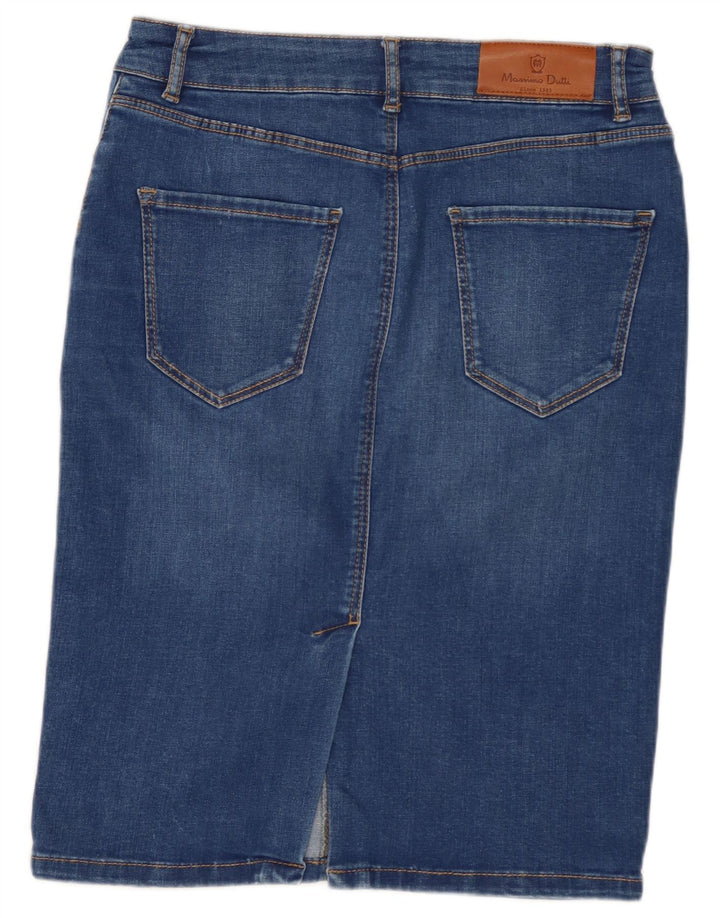 Massimo Dutti Dame Denim Nederdel EU 38 Lille W28 Blå