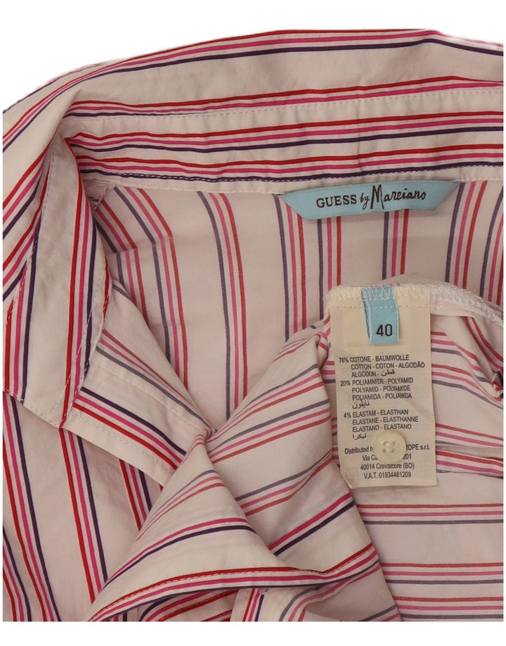 Guess By Marciano Dameskjorte EU 40 Medium Pink Stribet Bomuld