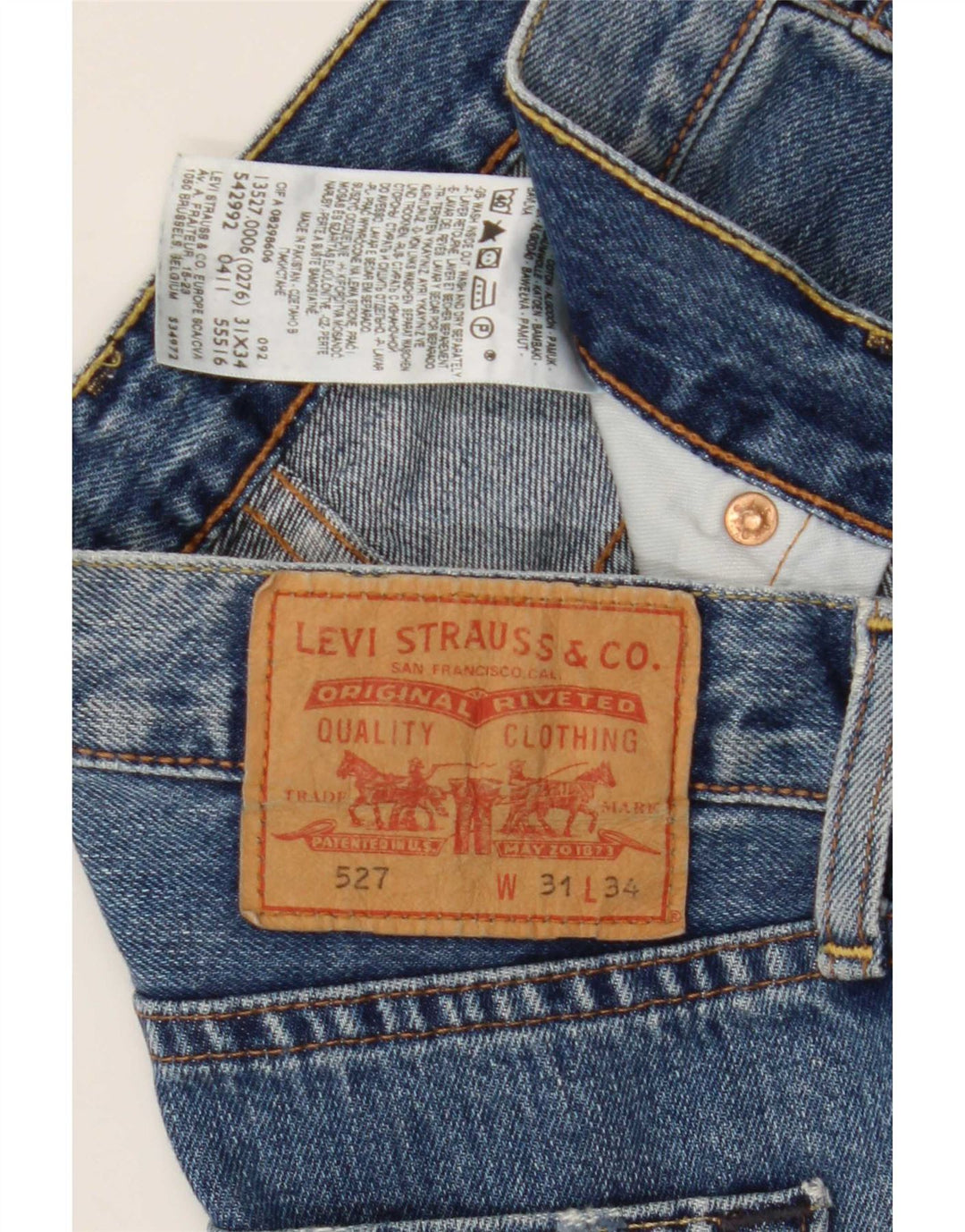 Levi's Herre 527 Bootcut Jeans W31 L31 Blå Bomuld