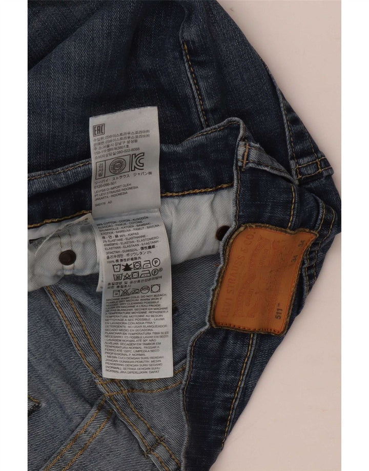 Levi's Herre 511 Slim Jeans W34 L34 Blå Bomuld