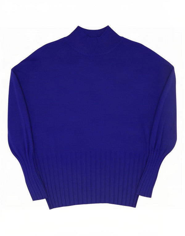 Marks & Spencer Dame Turtle Neck Jumper Sweater UK 22 3XL Blue Viscose