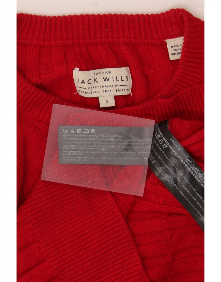 Jack Wills Herre trøje med rund hals, lille rød uld