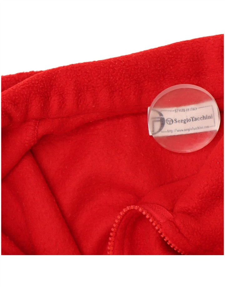 SERGIO TACCHINI Fleecetrøje med lynlås til mænd Medium rød polyester
