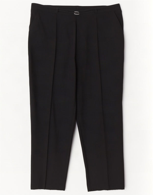 Marks & Spencer Kvinder Højtaljede Casual Bukser UK 20 2XL W40 L26 Sort