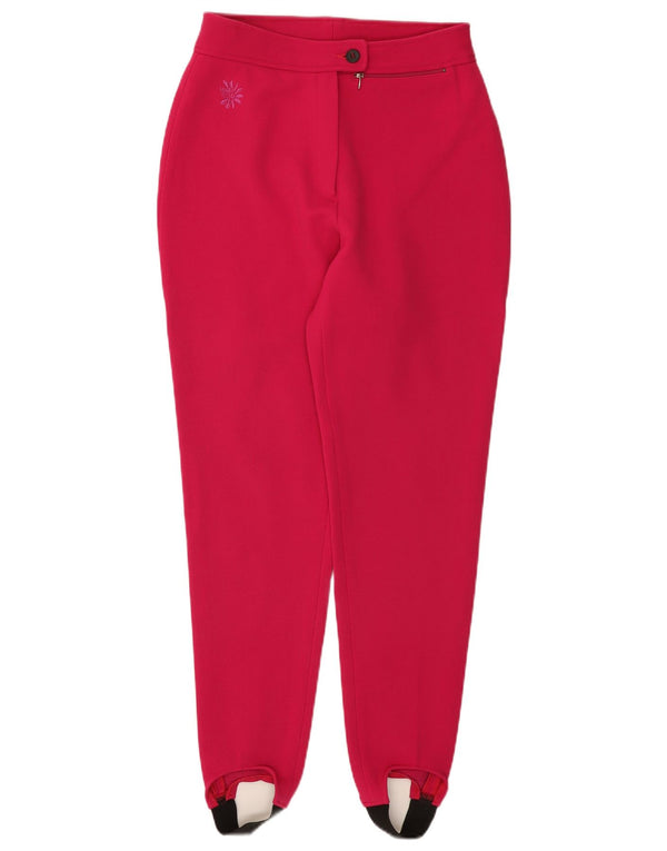 Vintage Dame Højtalje Stigbøjle Windbreaker Bukser W26 L30 Pink