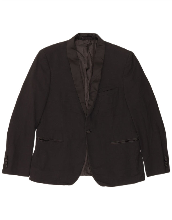 Marks & Spencer Herre 1-knap blazerjakke UK 42 Stor sort polyester