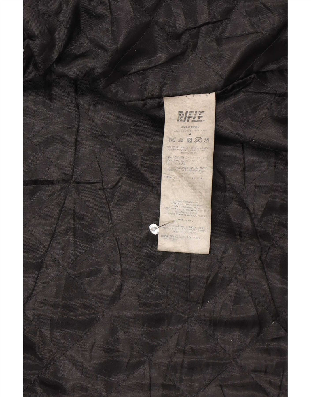Rifle Dame Læder Racer Jakke Uk 14 Medium Sort