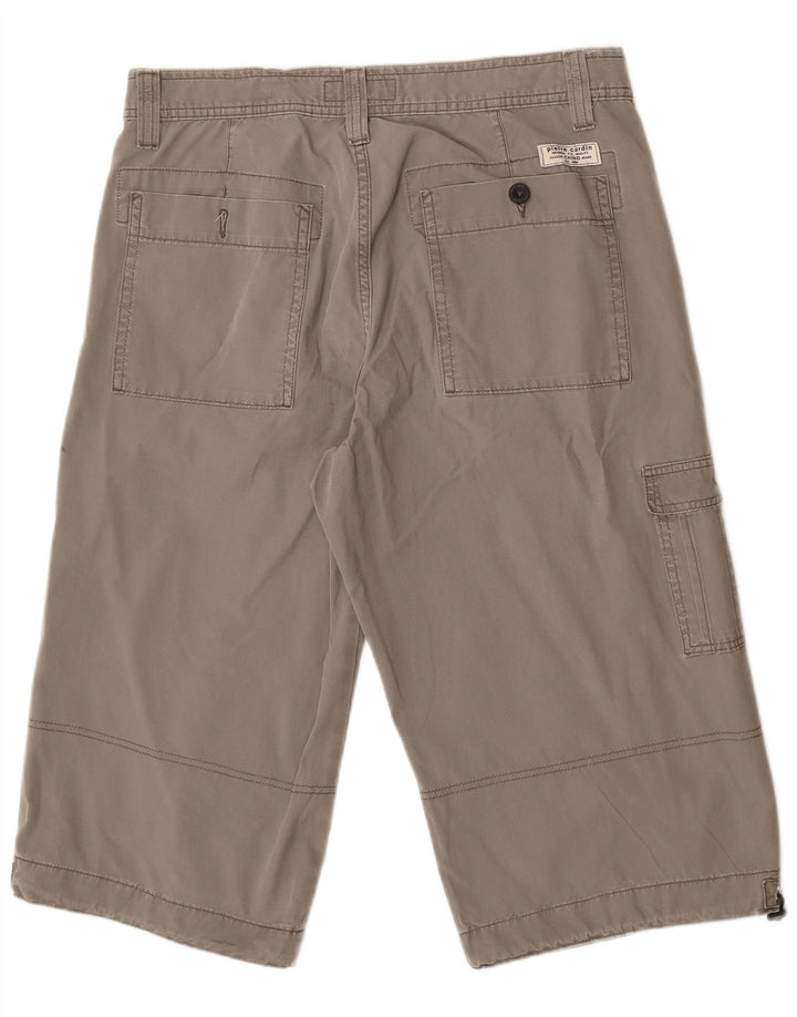 Pierre Cardin Herre Cargo Bermuda Shorts W33 Medium Grå Bomuld