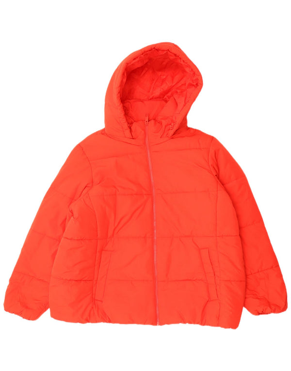 Marks & Spencer Polstret hættejakke til kvinder UK 22 3XL Rød Polyester