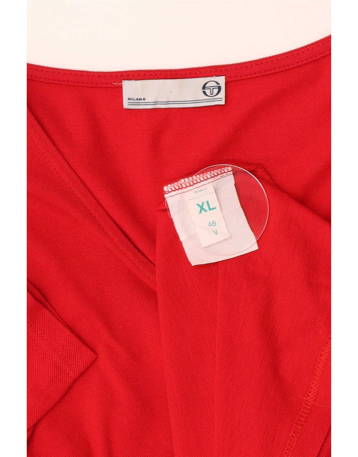 Sergio Tacchini Dame Kortærmet Bluse Top IT 48 XL Rød