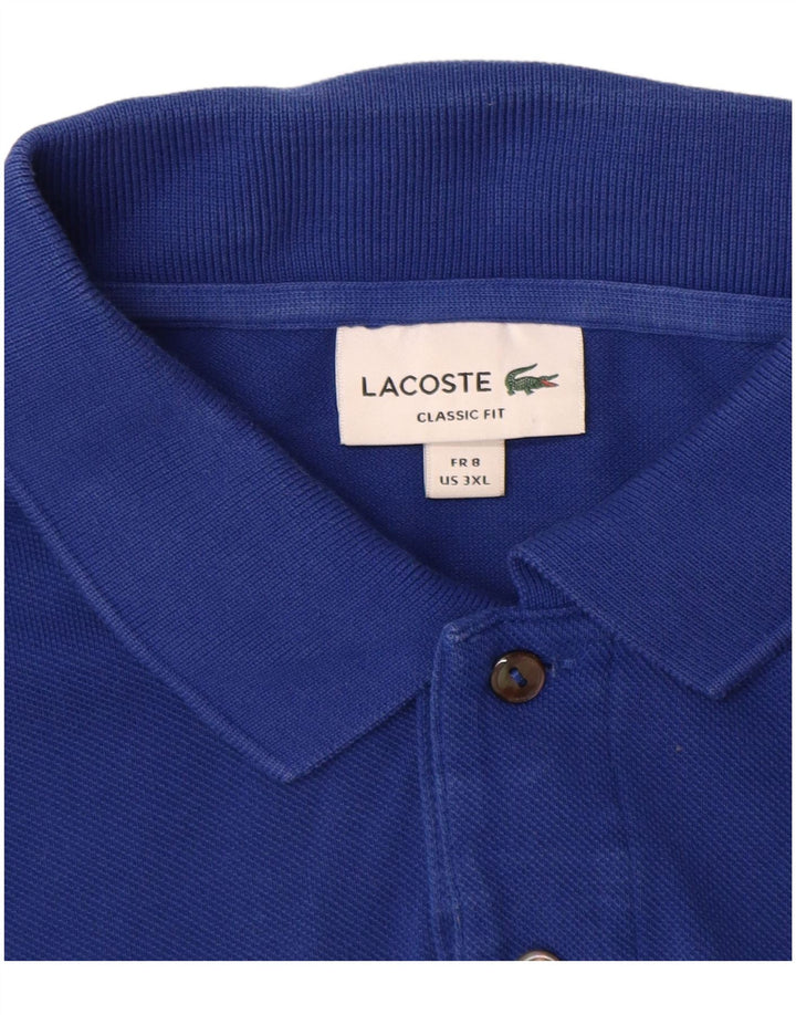 LACOSTE Poloshirt til mænd i klassisk pasform Størrelse 8 3XL Blå Bomuld