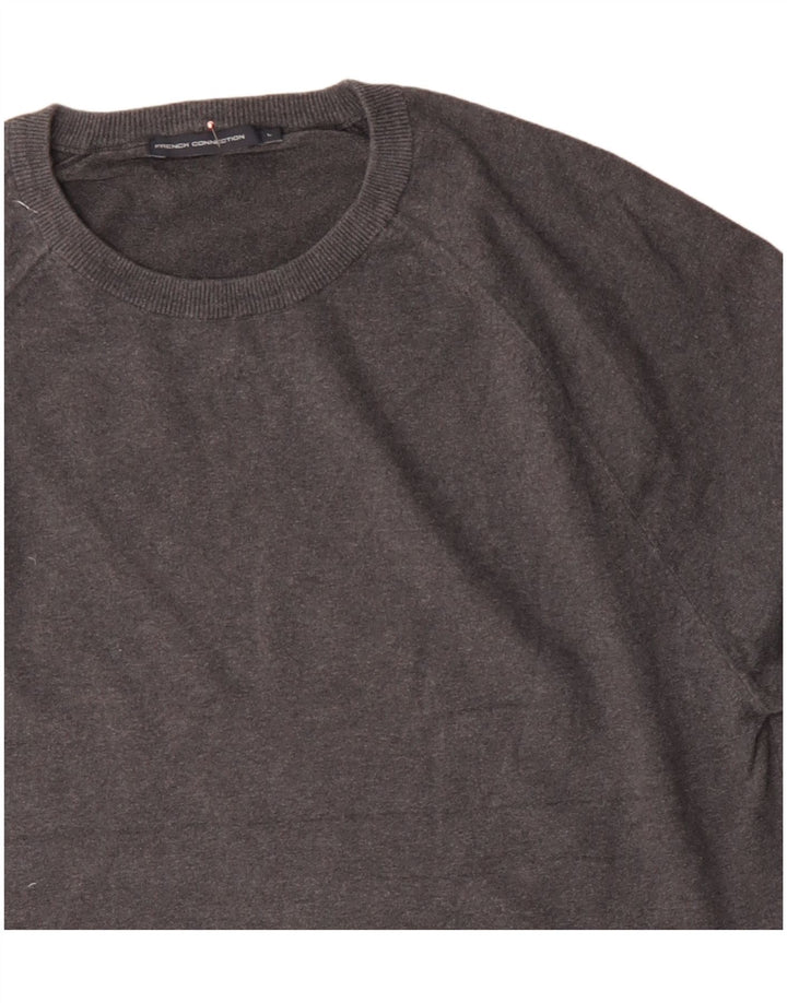 FRANSK FORBINDELSE Herre Sweatshirt Jumper Stor Grå Bomuld