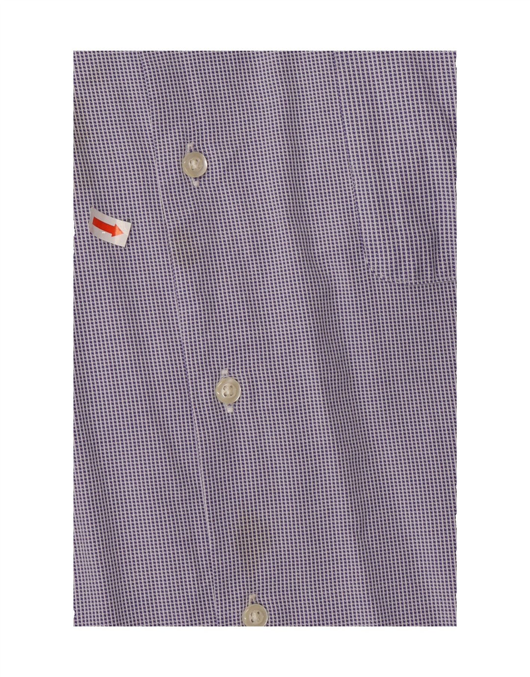 DOCKERS Mens Fitted Shirt Size 17 17 1/2 XL Blue Houndstooth Cotton Vintage Dockers and Second-Hand Dockers from Messina Hembry 