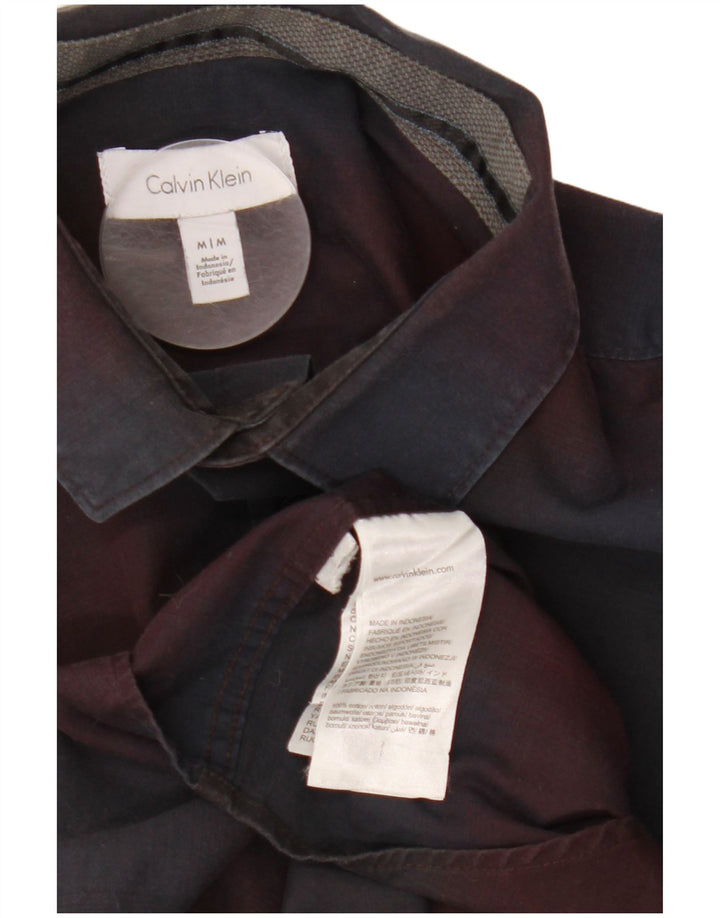 Calvin Klein Herreskjorte Medium Bourgogne Plaid Bomuld