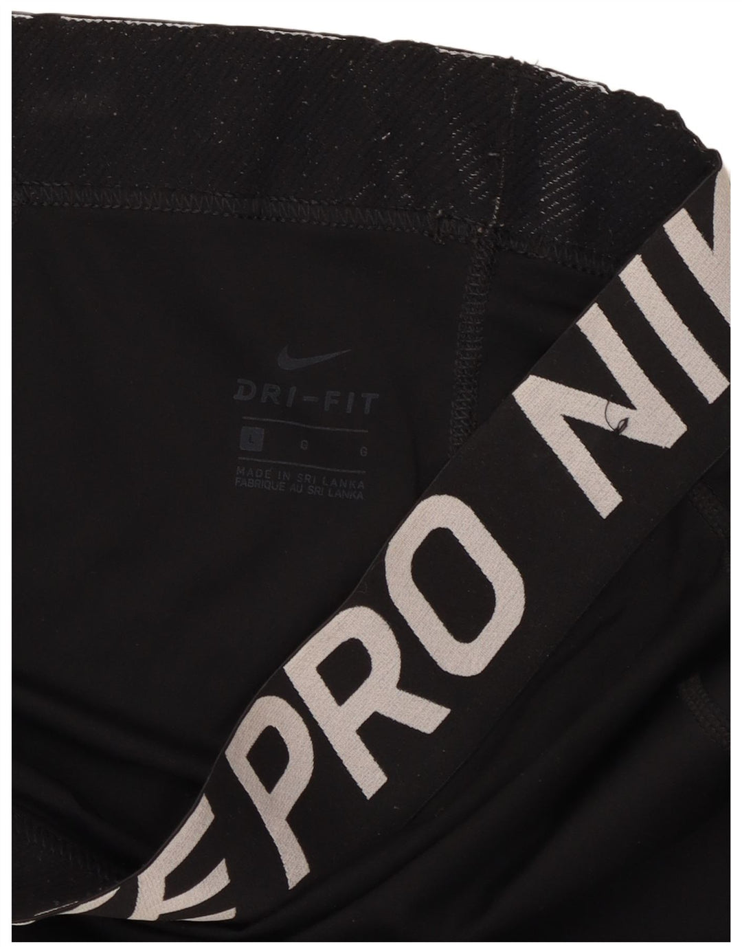 Nike Dame Dri Fit Grafiske Leggings UK 16 Large Sort